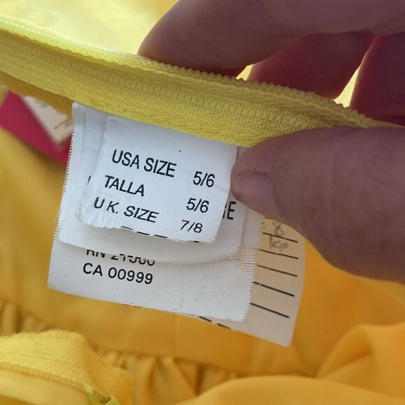 New Mori Lee By Madeline Gardner Yellow Tulle Mini Prom Party Dress Juniors Sz 5 - Picture 3 of 16